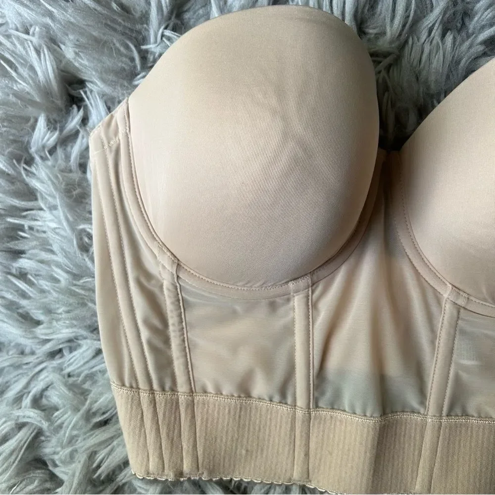 Wacoal Red Carpet Long Line bustier bra top women’s size 34DDD - Picture 4 of 10